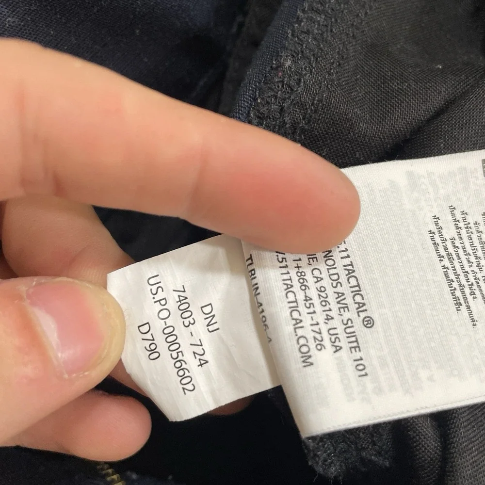 5.11 Tactical Men's TDU Adjustable Work Pants, 74003 - Black, XL Regular